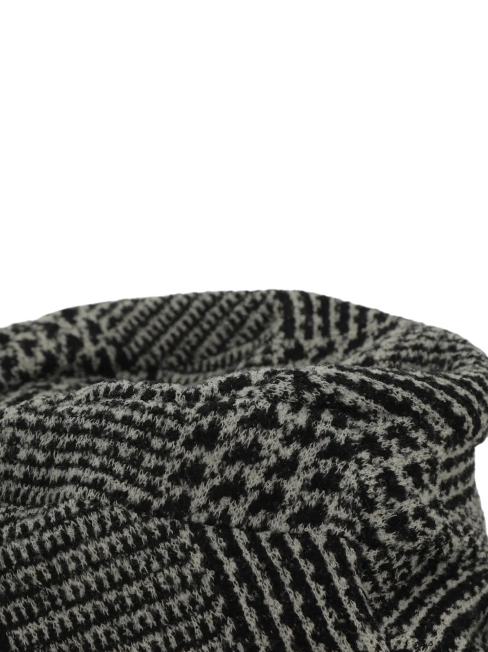 Junya Watanabe houndstooth-pattern flat bucket hat Zwart