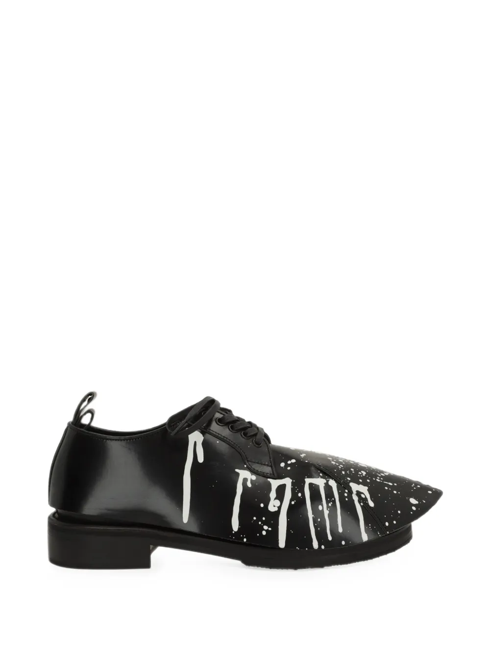 Comme des Garçons Homme Plus x Kids Love Gaite paint-splatter removable-overshoe derby shoes - Nero