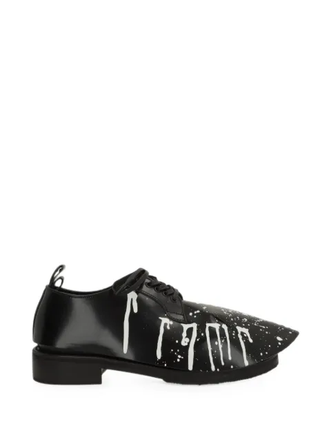 Comme des Garçons Homme Plus x Kids Love Gaite paint-splatter removable-overshoe derby shoes