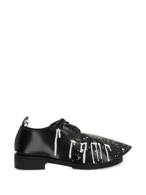 Comme des Garçons Homme Plus x Kids Love Gaite paint-splatter removable-overshoe derby shoes