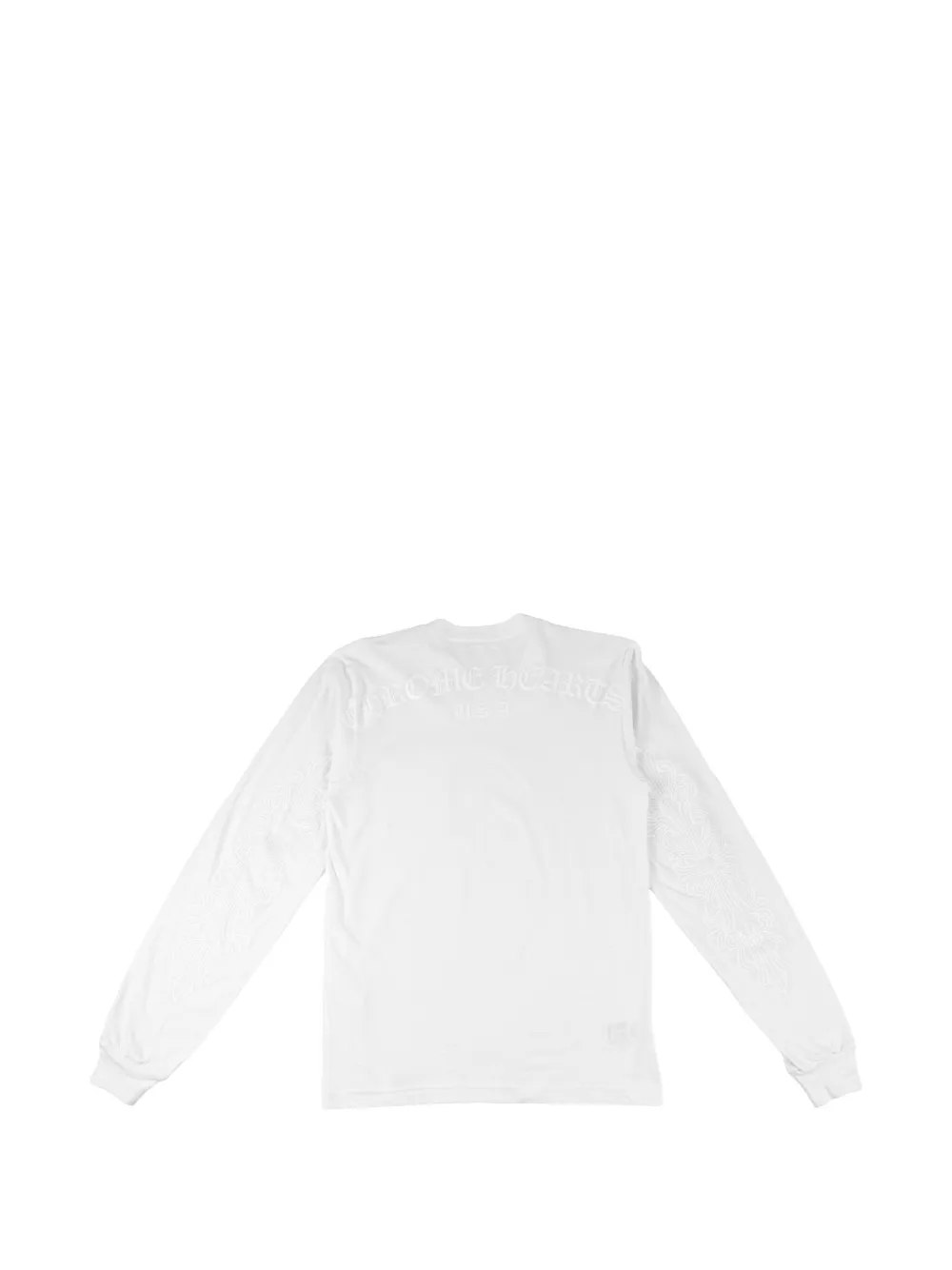 Chrome Hearts T-shirt met lange mouwen en zak Wit