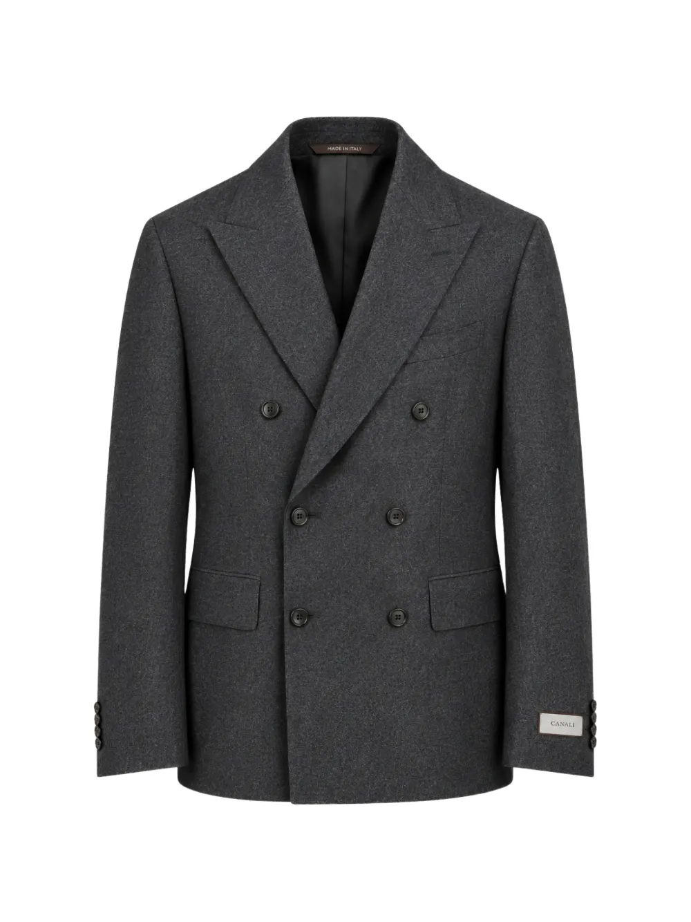 Canali Pak met dubbele rij knopen Grijs