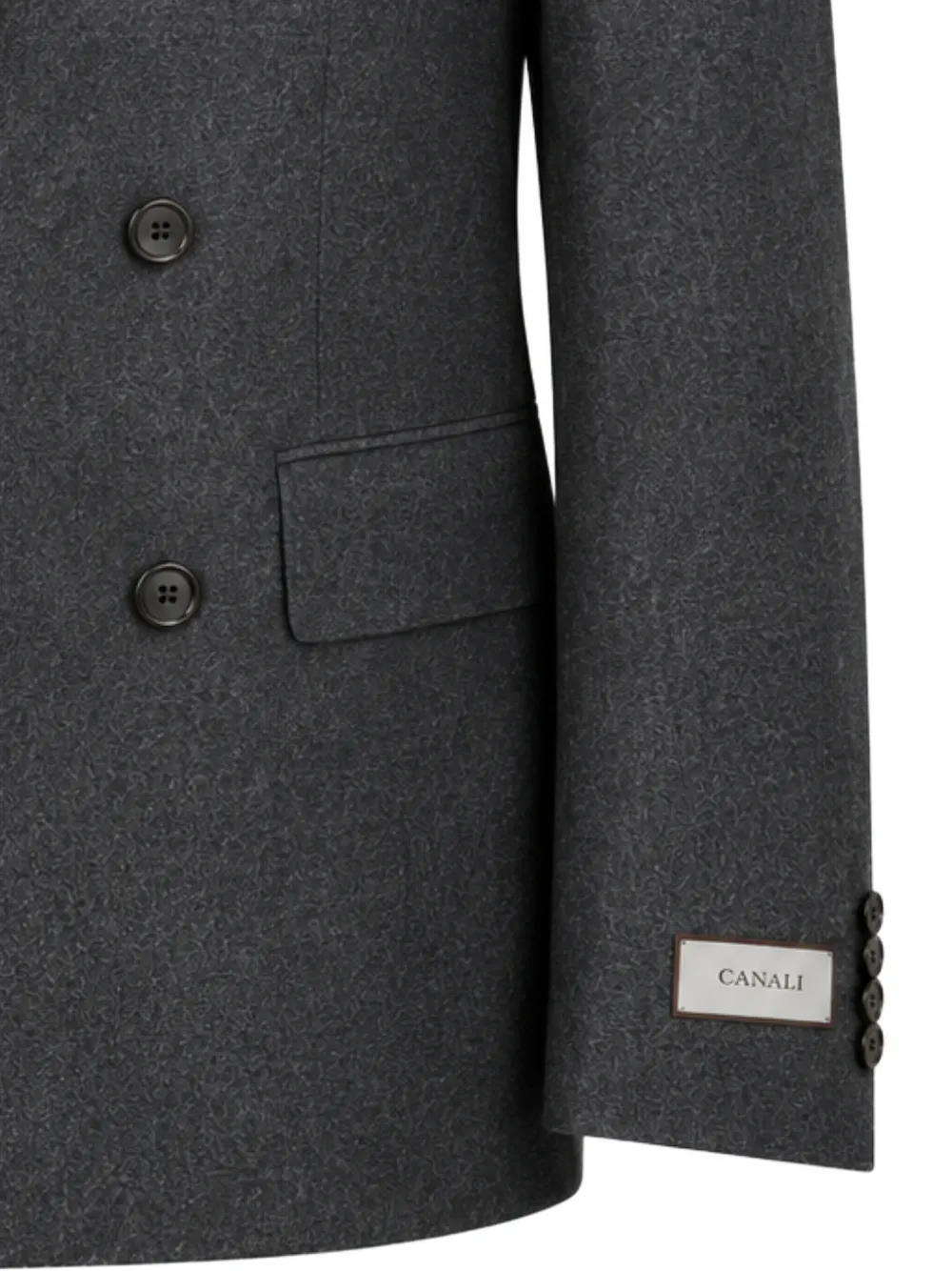 Canali Pak met dubbele rij knopen Grijs