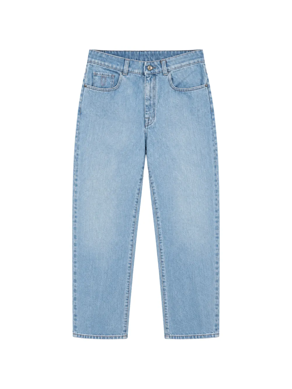 Canali Jeans dritti con logo jacquard - Blu