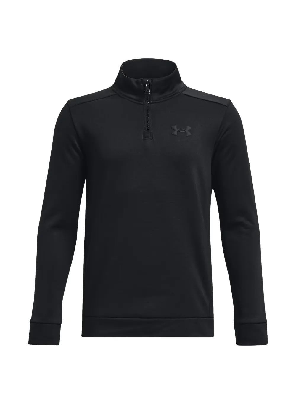 Under Armour Kids fleece quarter-zip T-shirt - Nero
