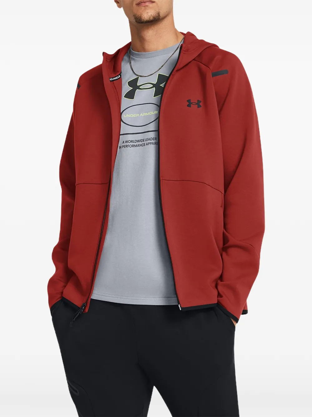 Under Armour Unstoppable Fleece zip-up hoodie - Rosso