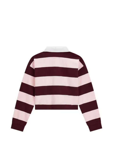 guess kids striped sequin-embellished polo shirt