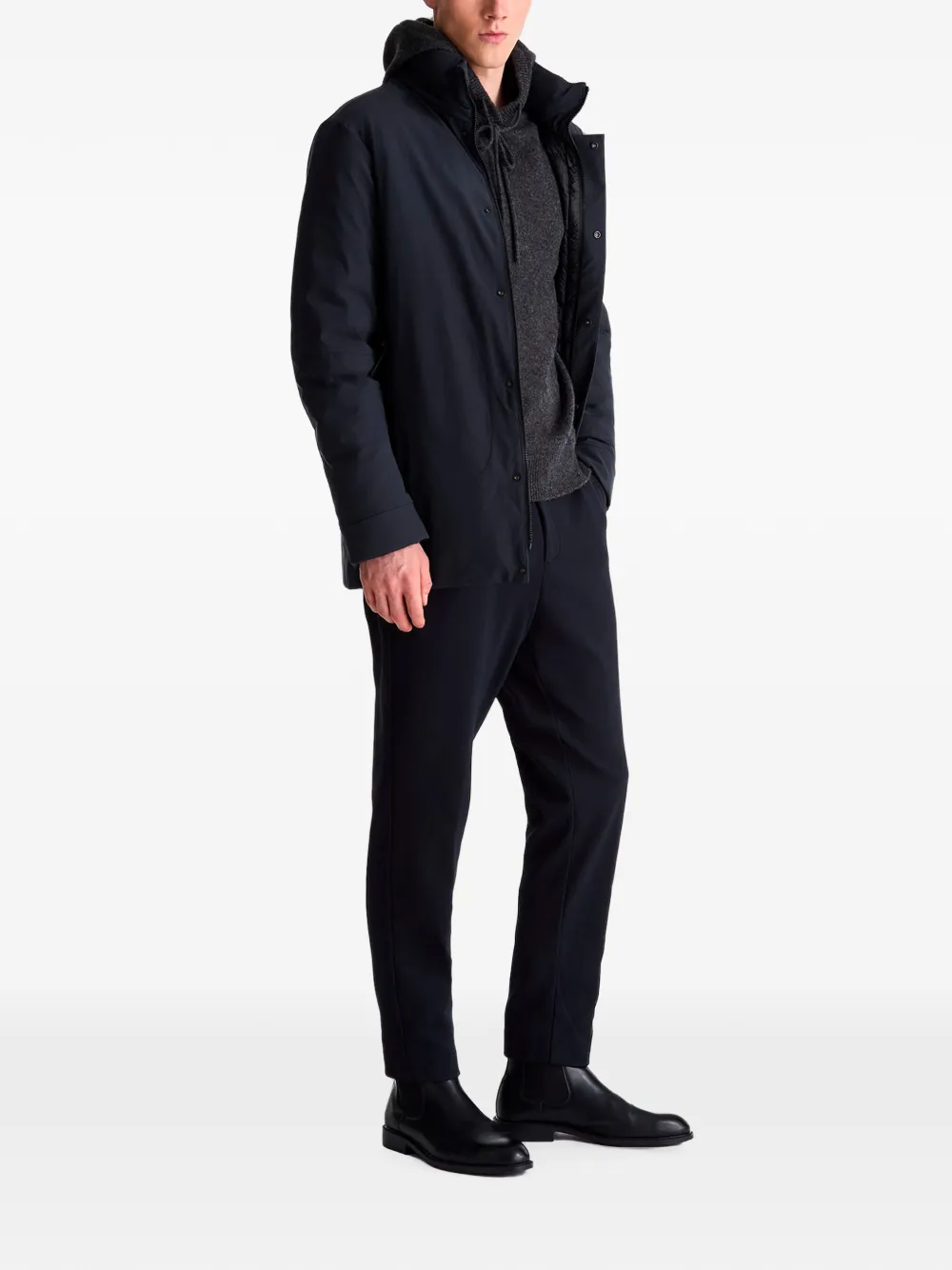 Peuterey Peebles Srtr Grs high-neck zip-up coat Blauw