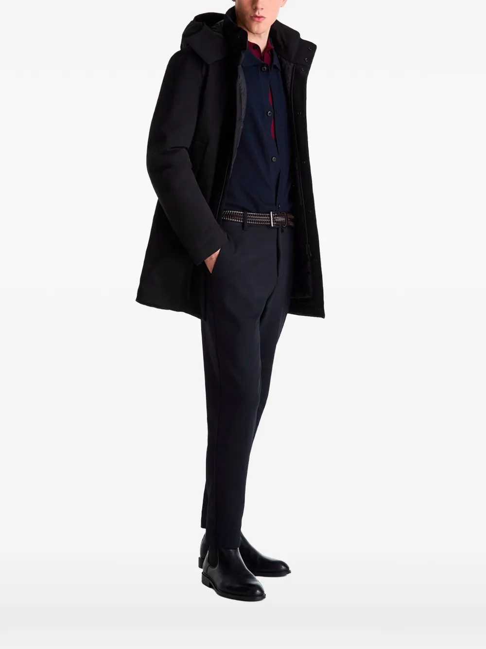Peuterey Kruger TJ GRS hooded down-feather coat - Schwarz