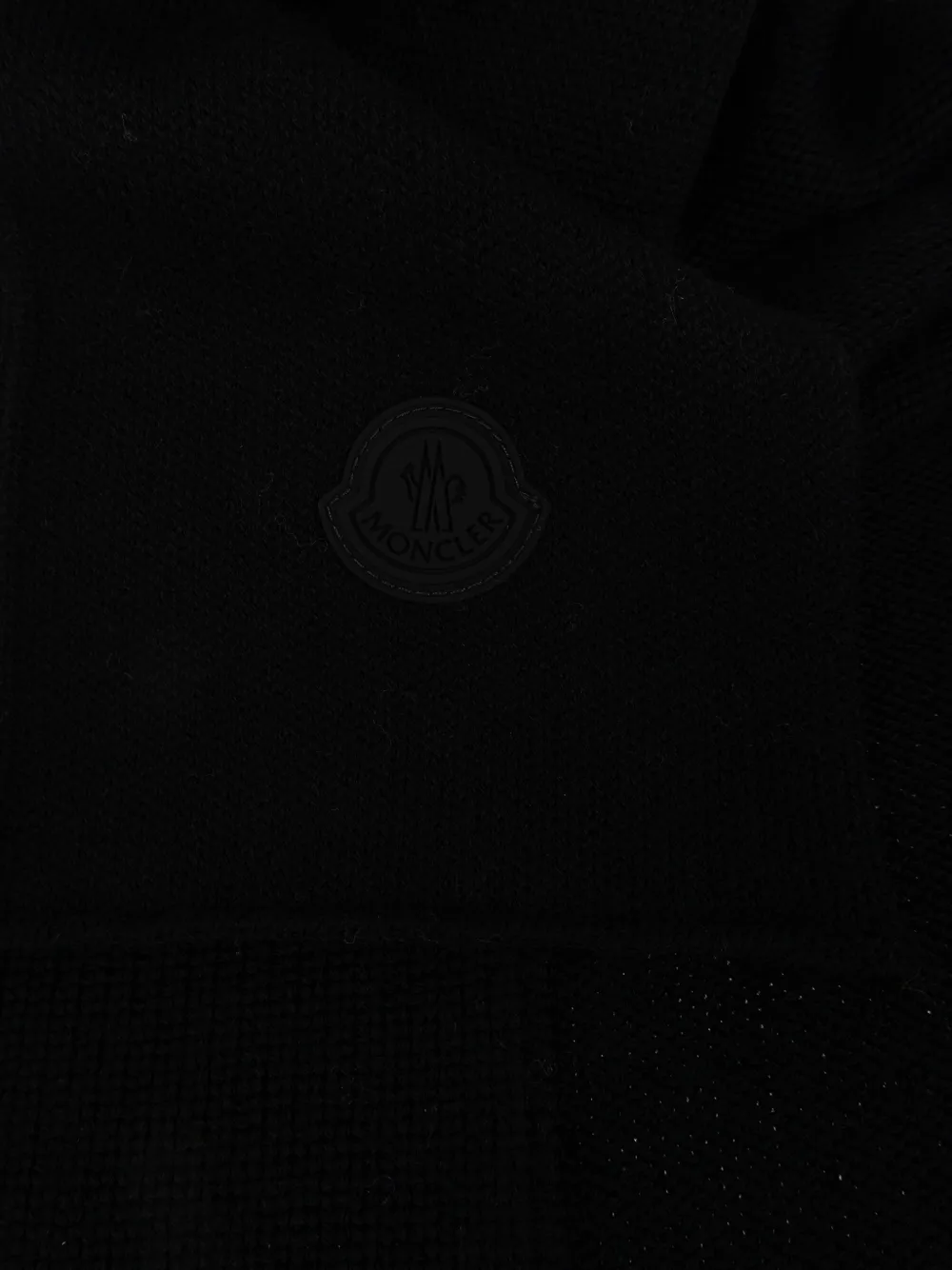 Moncler Ribgebreide sjaal Zwart