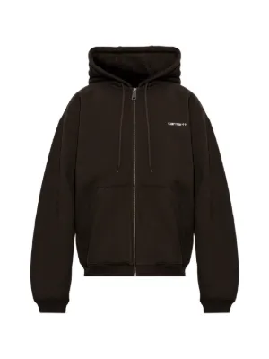 Stüssy Surf Size Gar. logo-print zip-up Hoodie | Grey | FARFETCH