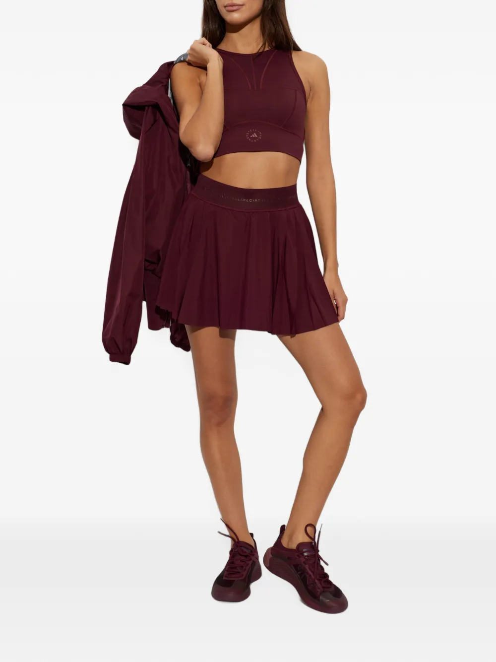 adidas by Stella McCartney x Stella McCartney geplooide skort Rood