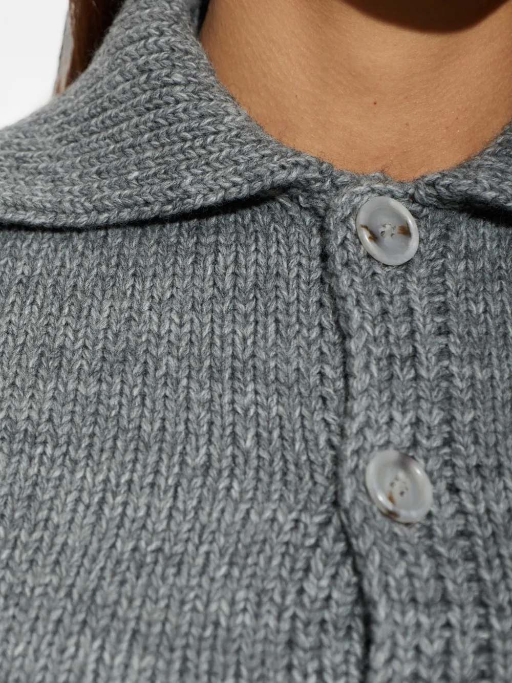 MM6 Maison Margiela Grofgebreid vest Grijs