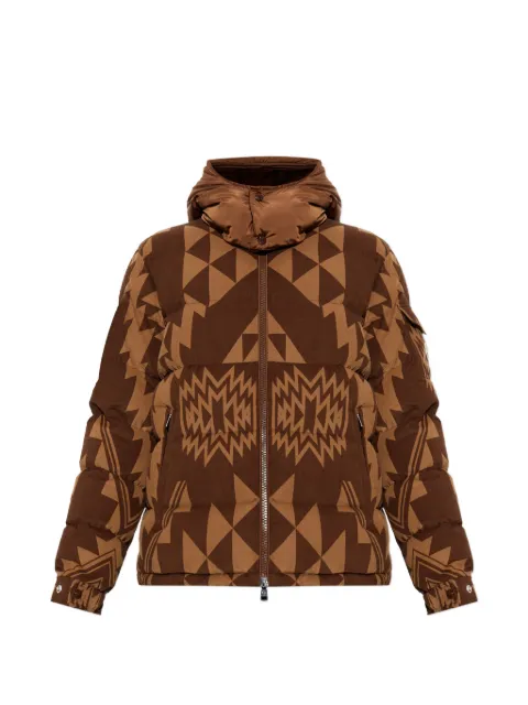 Moncler Boislune geometric-patterned down jacket