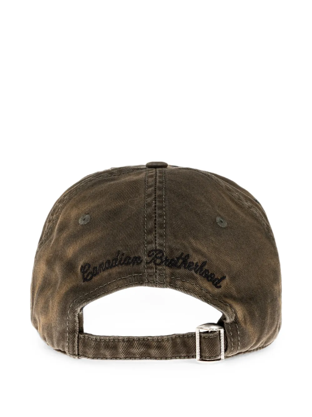 DSQUARED2 Honkbalpet met geborduurd logo en gerafelde afwerking Groen