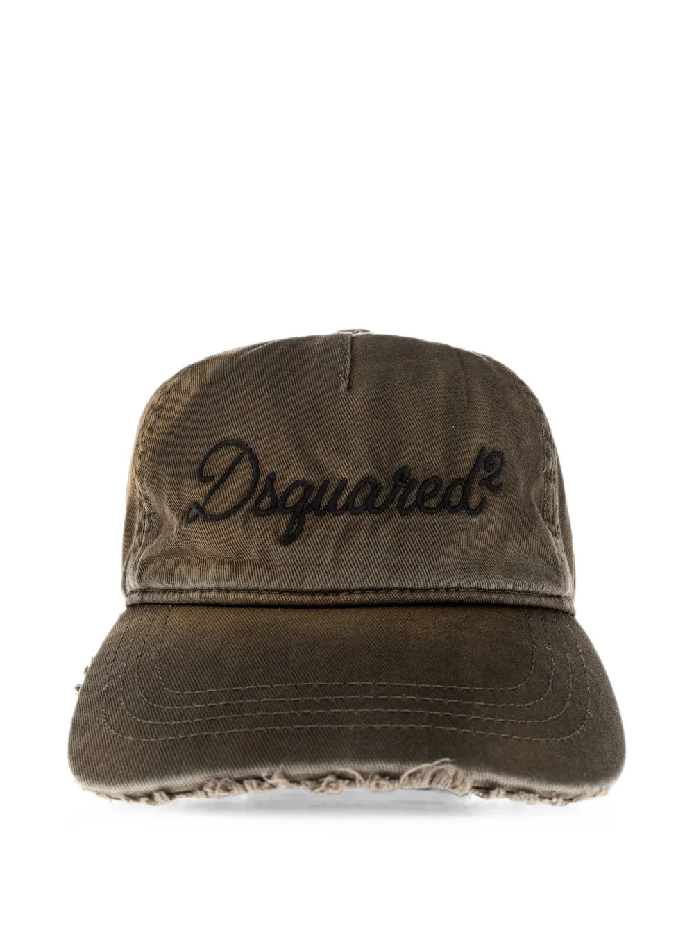 DSQUARED2 logo-embroidered distressed-finish baseball cap