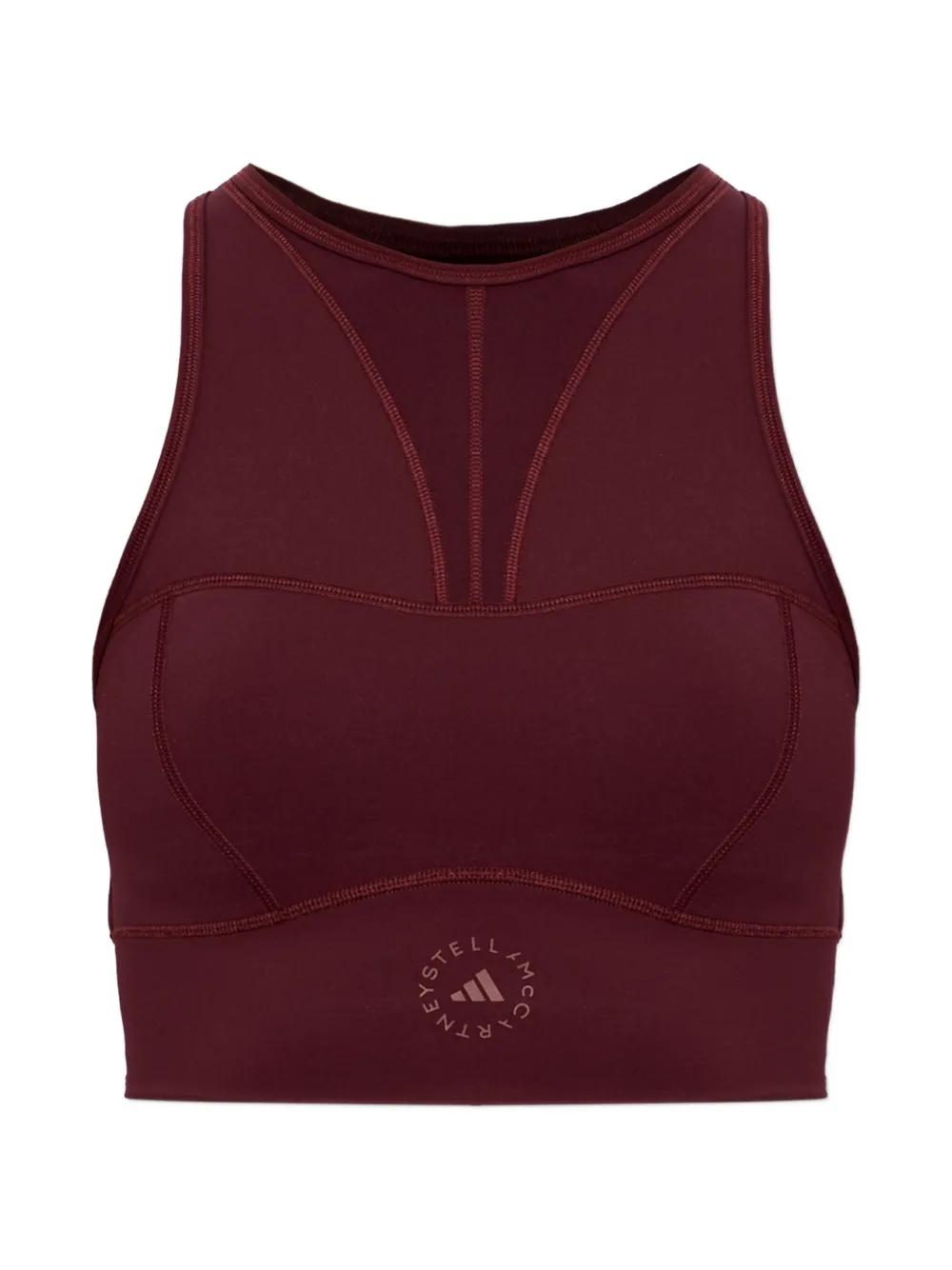 adidas by Stella McCartney x Stella McCartney mesh-panelled cut-out sports top - Rot