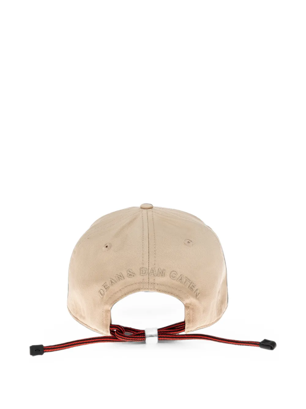 DSQUARED2 Upside Down honkbalpet met gerafeld detail en logo-plakkaat Beige