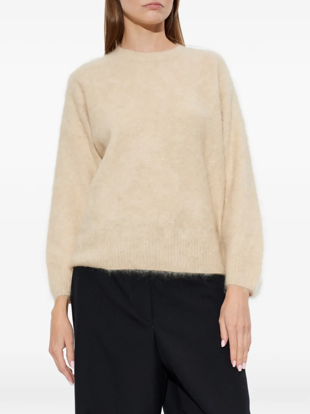 Forte Fijngebreide kasjmier trui Beige