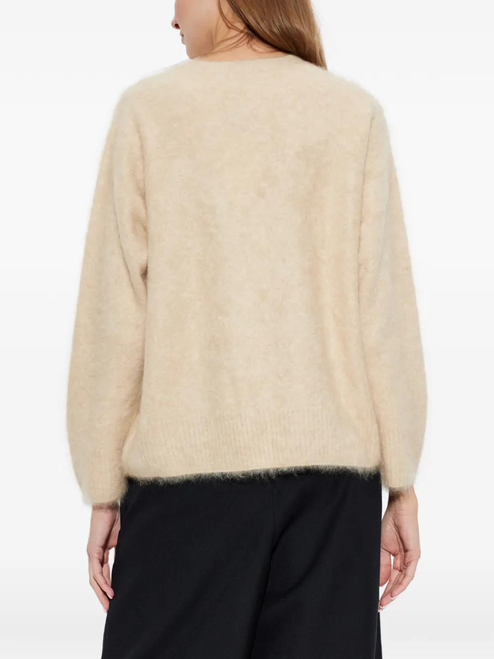 Forte Fijngebreide kasjmier trui Beige