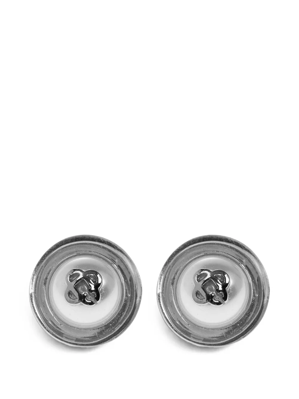 Casablanca SCI-FI logo-plaque stud earrings