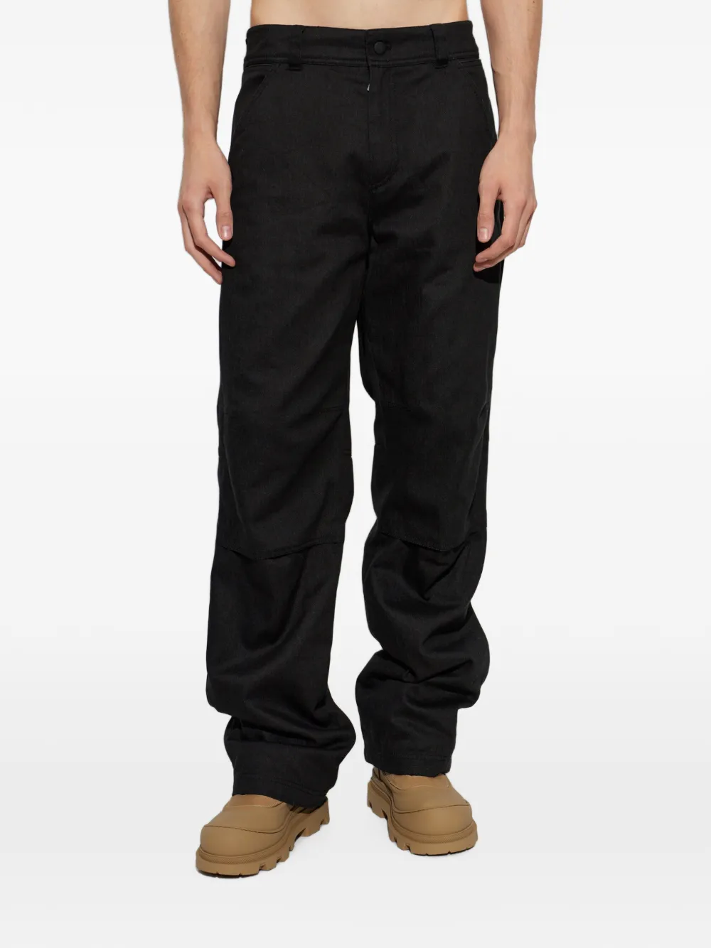 Moncler Grenoble Broek met logopatch Zwart