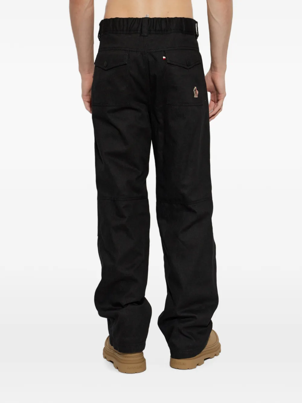 Moncler Grenoble Broek met logopatch Zwart