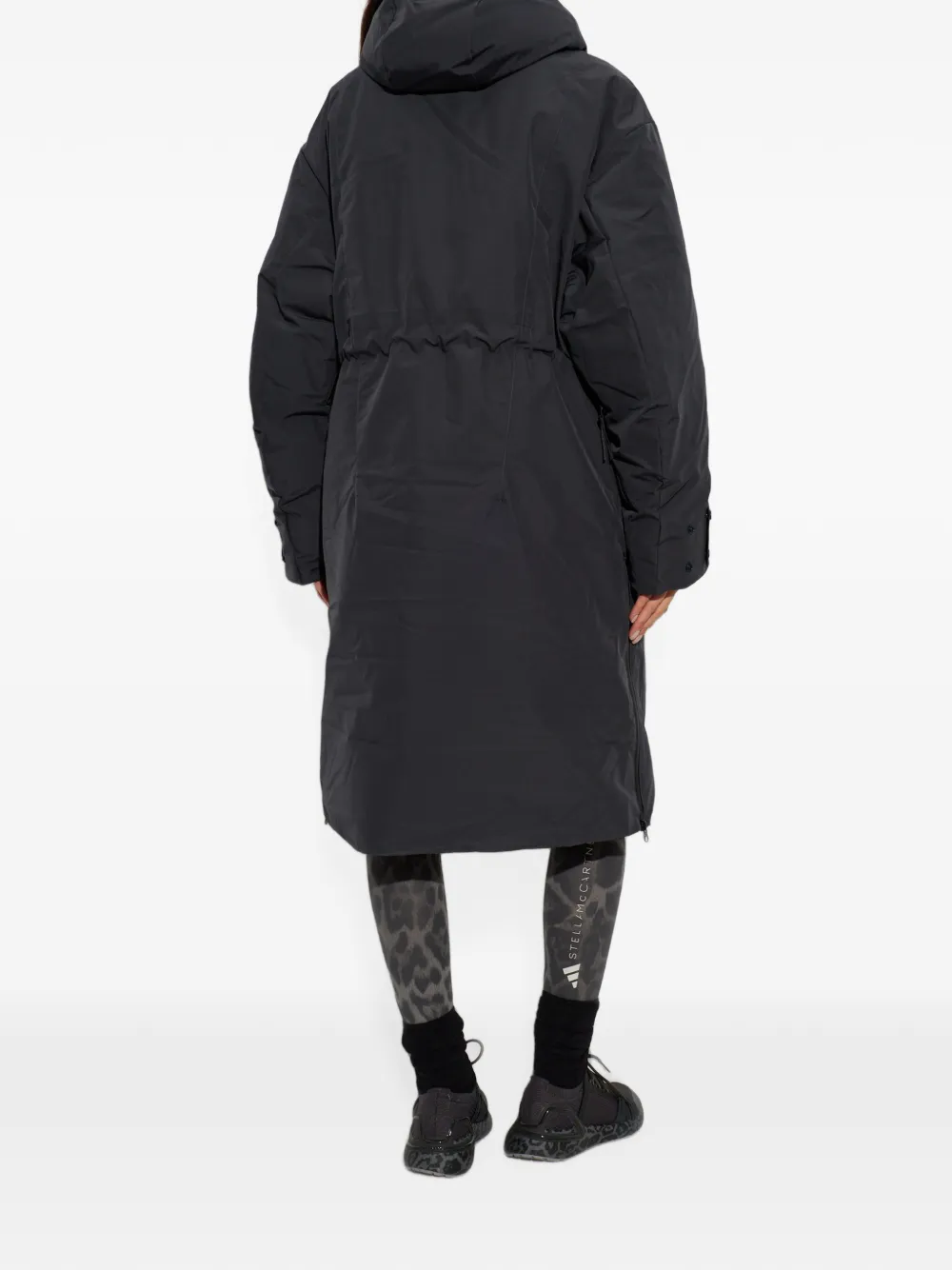 adidas by Stella McCartney x Stella McCartney geïsoleerde jas met capuchon Zwart