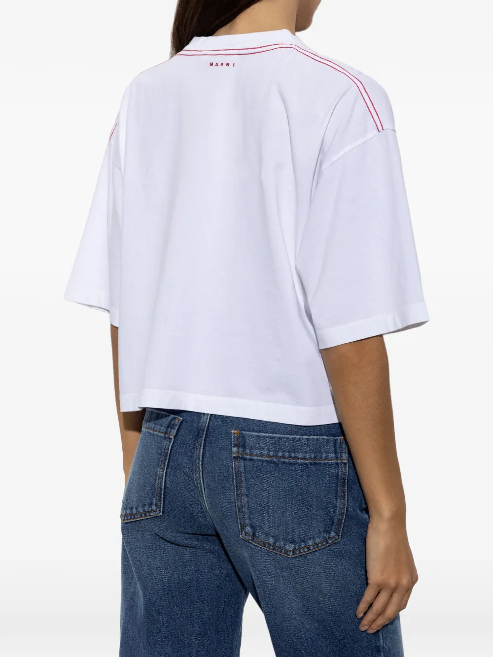 Marni T-shirt met logopatch Wit
