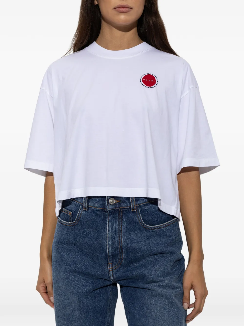 Marni T-shirt met logopatch Wit