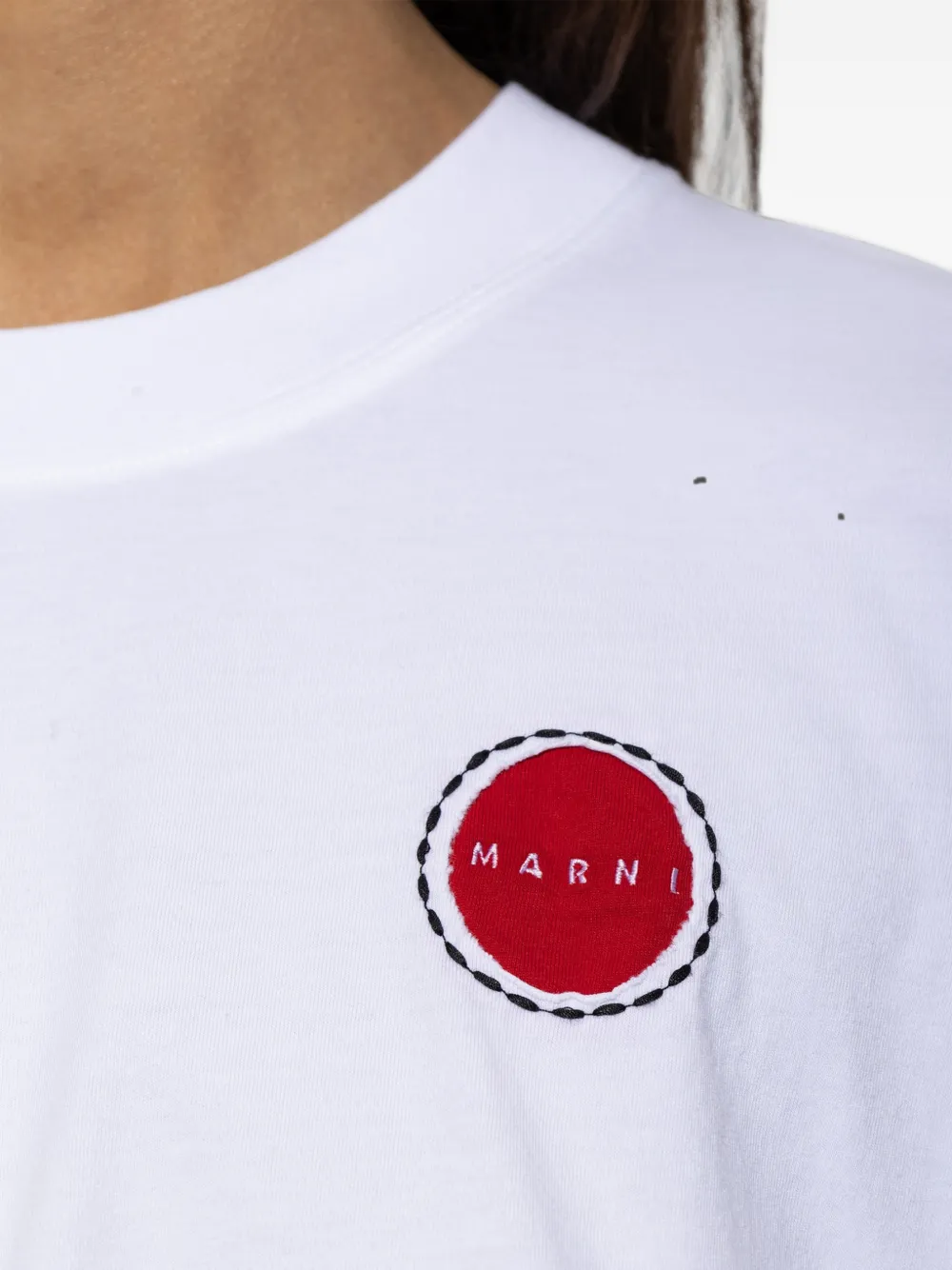 Marni T-shirt met logopatch Wit