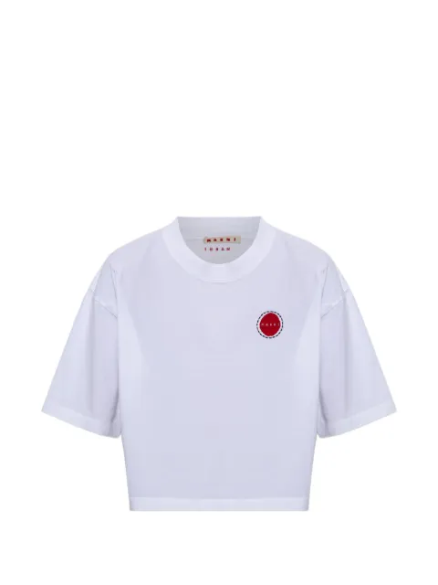Marni logo-patch oversized T-shirt