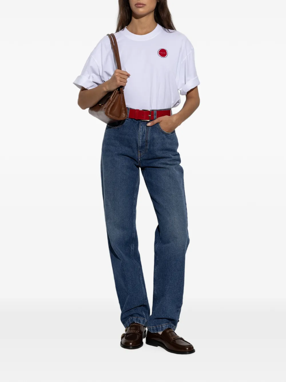 Marni T-shirt met logopatch Wit