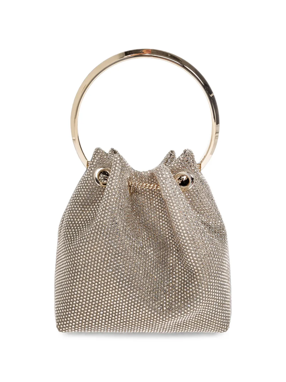 Jimmy Choo Bon bucket-tas verfraaid met kristallen Zilver