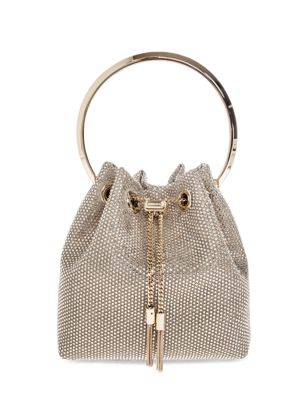 Jimmy Choo Bon Bon crystal-embellished bucket bag