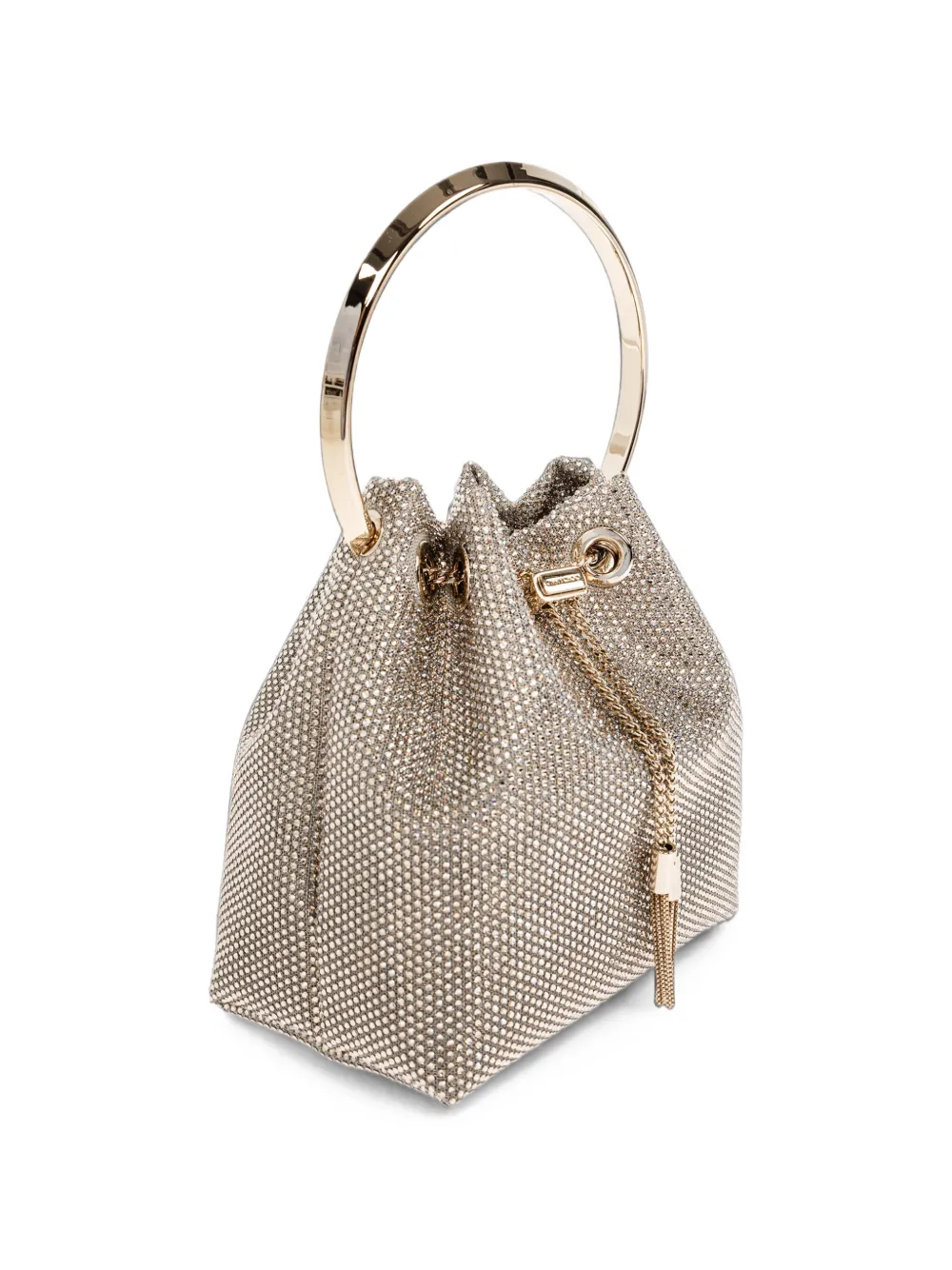 Jimmy Choo Bon bucket-tas verfraaid met kristallen Zilver
