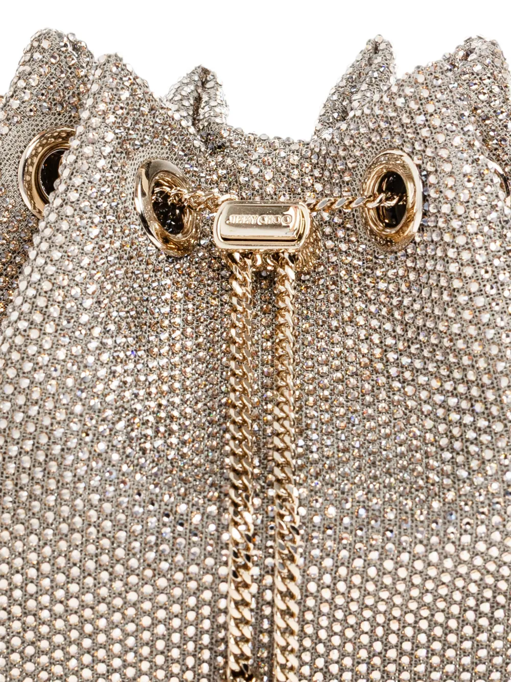 Jimmy Choo Bon bucket-tas verfraaid met kristallen Zilver