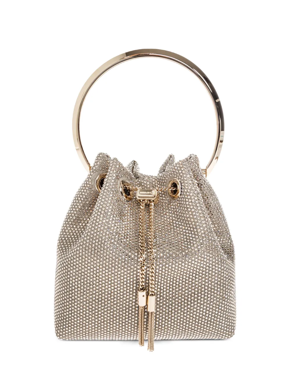 Jimmy Choo Bon Bon crystal-embellished bucket bag