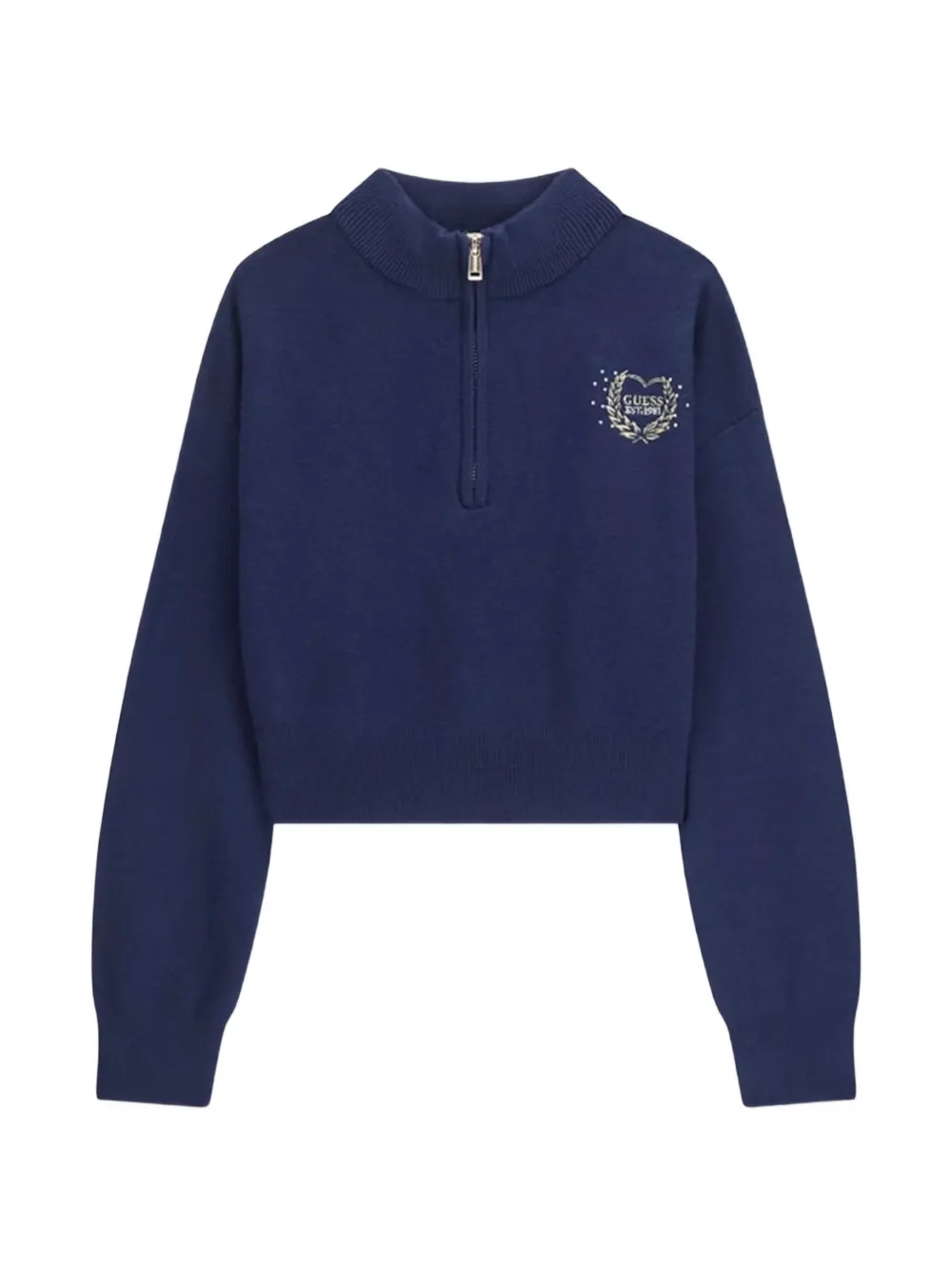 guess kids logo-embroidered cargo tracksuit Blauw