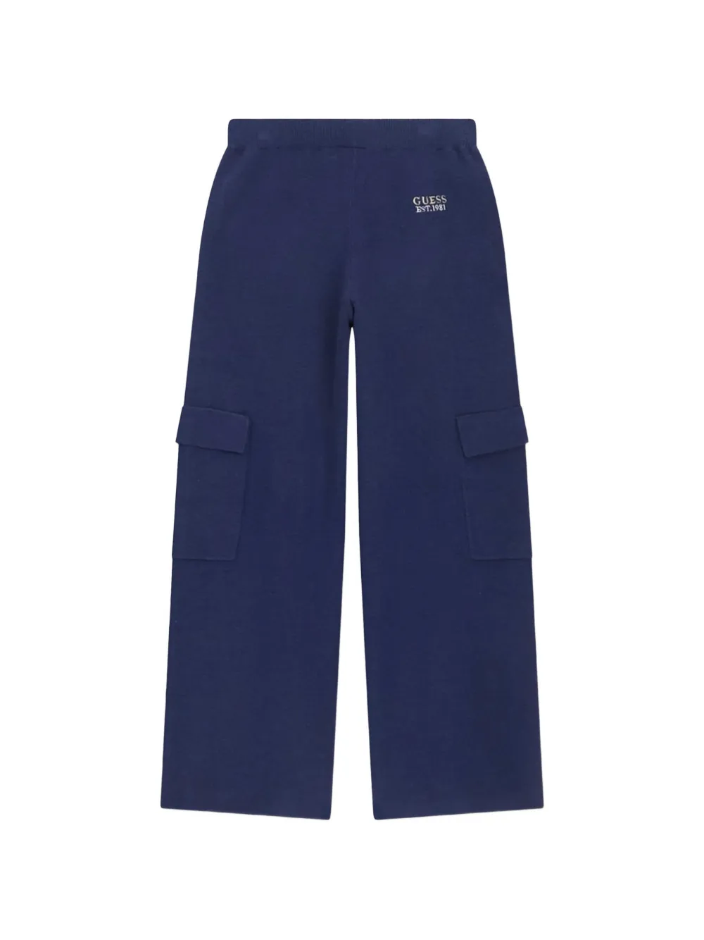 guess kids logo-embroidered cargo tracksuit Blauw