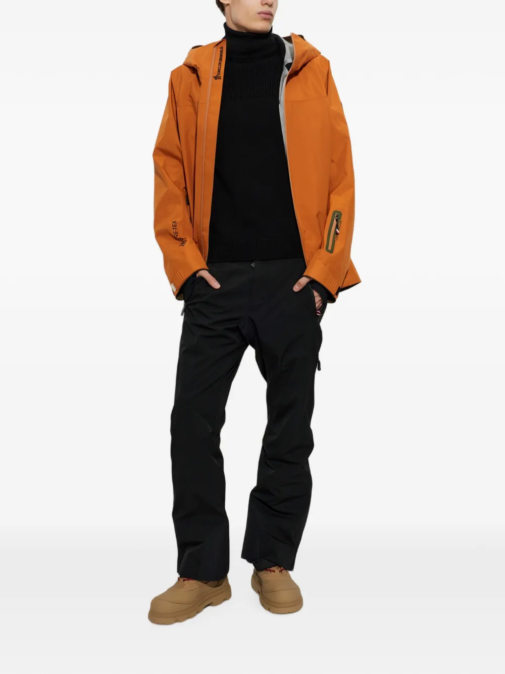 Moncler Grenoble Ski-jack met capuchon Oranje