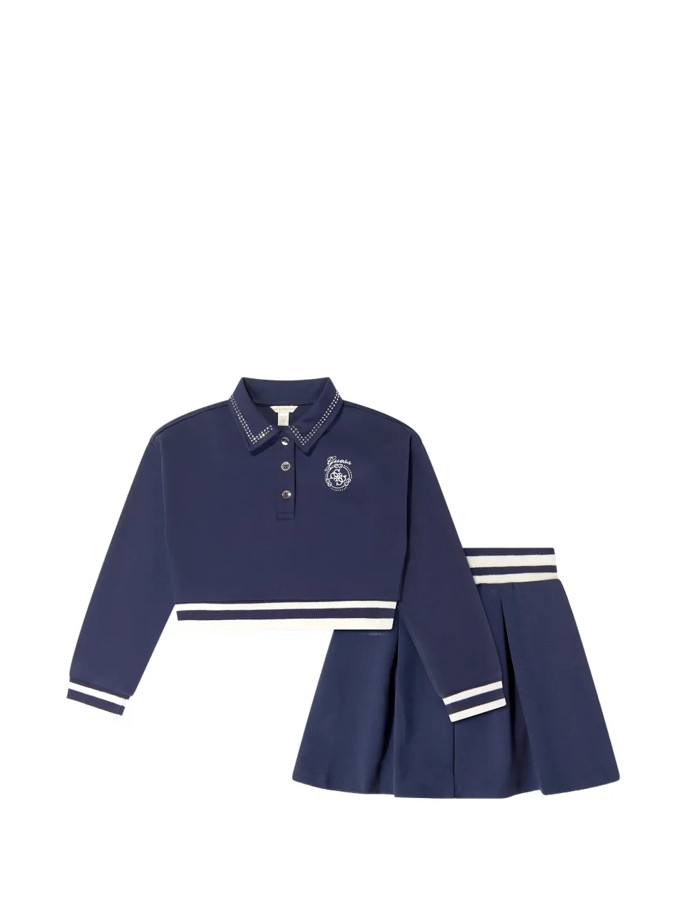 Guess kids Top- en plooirokset met geborduurd logo Blauw