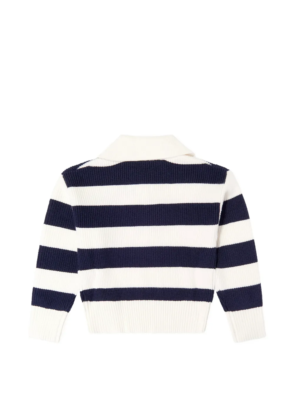 guess kids Gestreepte trui met geborduurd logo Wit