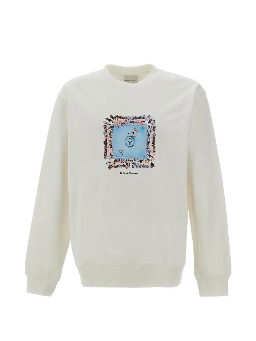 Drôle De Monsieur graphic-print sweatshirt Beige
