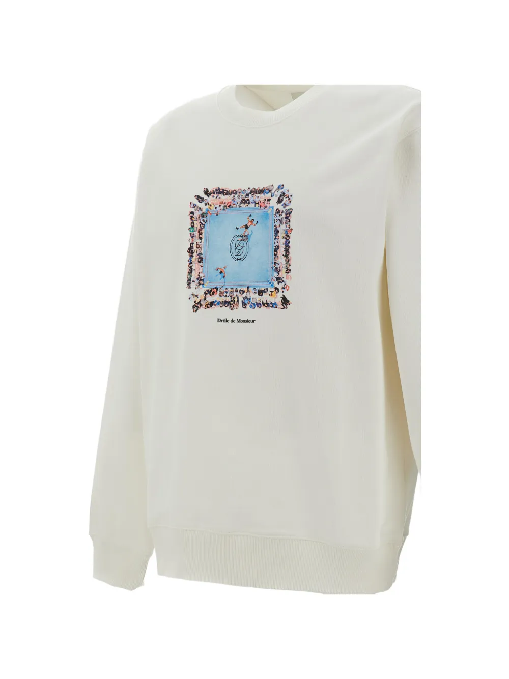 Drôle De Monsieur graphic-print sweatshirt Beige