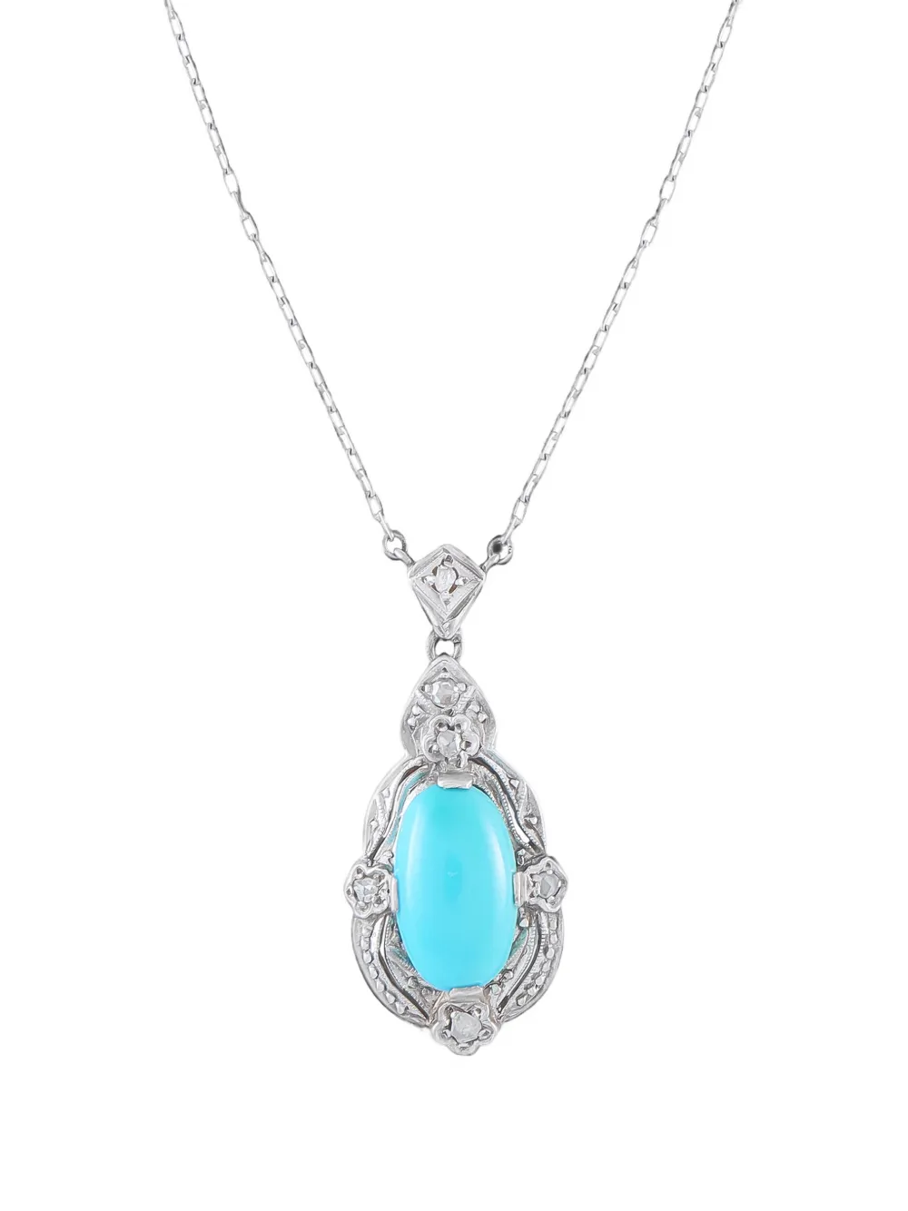LB Exclusive turquoise and diamond necklace - Argento