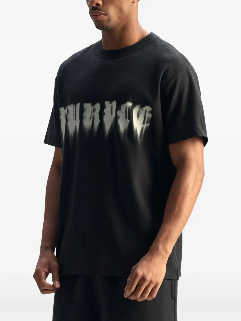 Purple Brand logo-print T-shirt Zwart