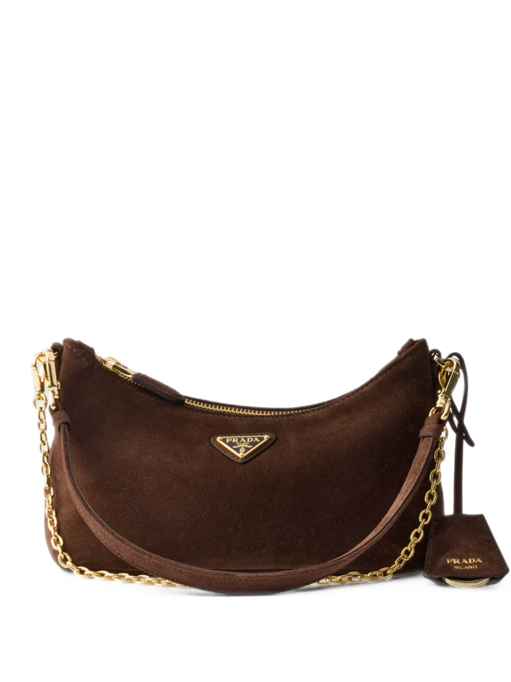 Prada suede shoulder bag