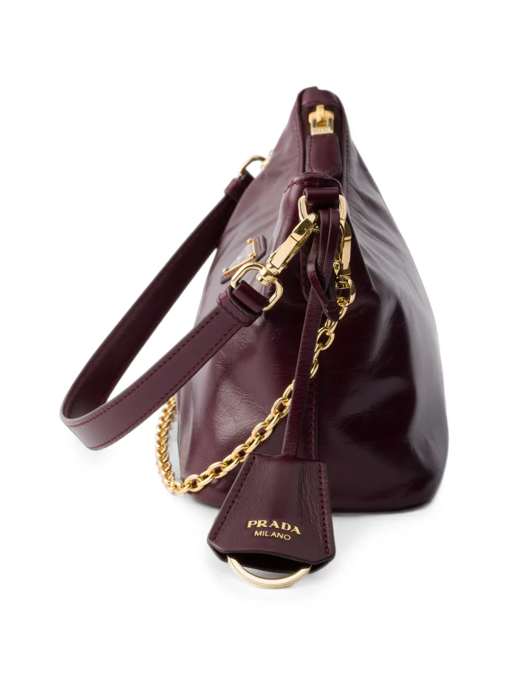 Prada leather shoulder bag Rood