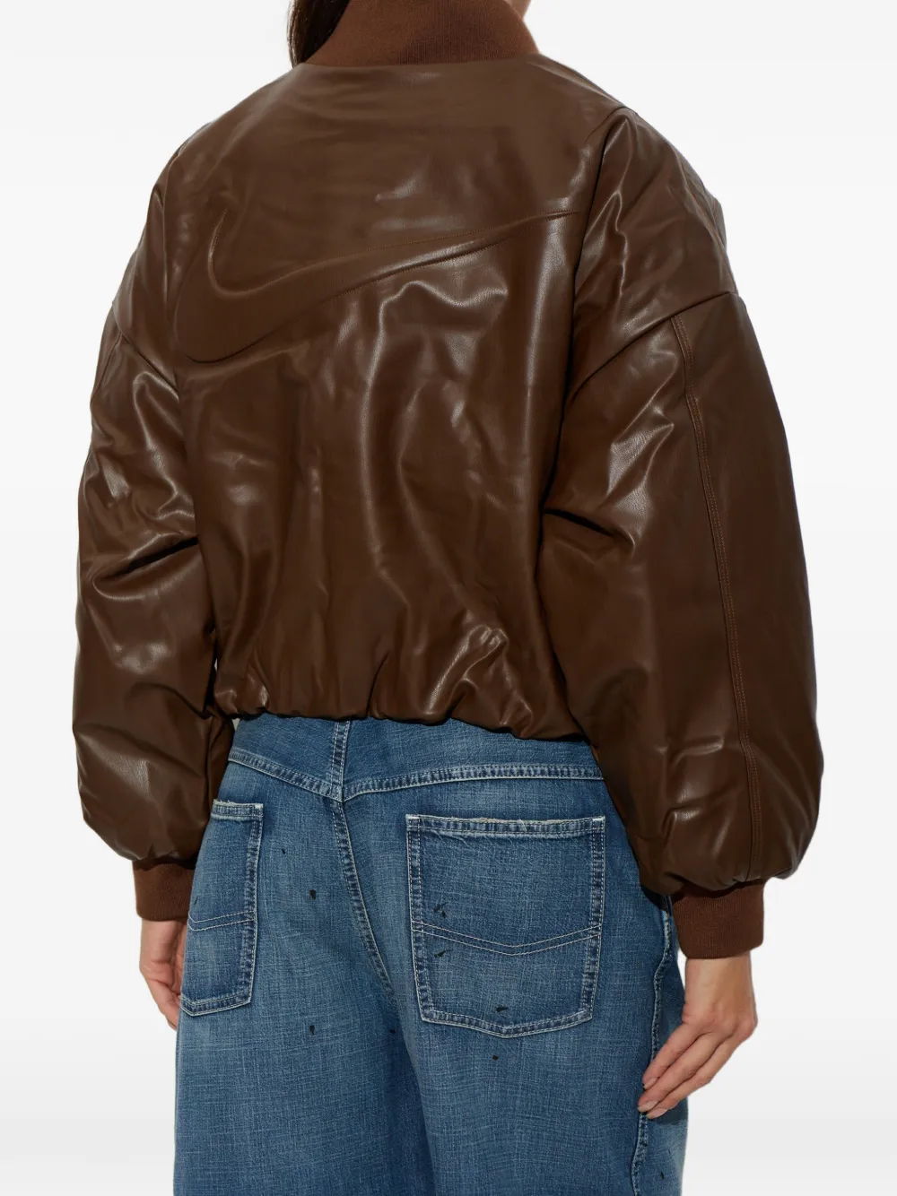 Nike Bomberjack met Swoosh logo Bruin